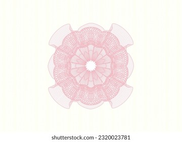 Rosette abstracto rosado. Ilustración vectorial. Detallado. 
