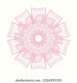 Pink abstract rosette. Vector Illustration. Detailed. 