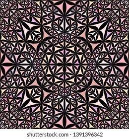 Pink abstract seamless curved triangle kaleidoscope pattern wallpaper - tribal vector background design