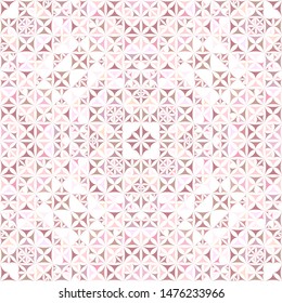 Pink abstract seamless curved triangle mosaic kaleidoscope pattern wallpaper - ethnic vector background illustration