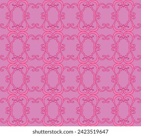 Pink abstract seamless monochrome pattern