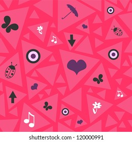 Pink abstract seamless pattern