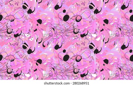 Pink abstract seamless pattern