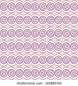 Pink abstract seamless pattern with swirls