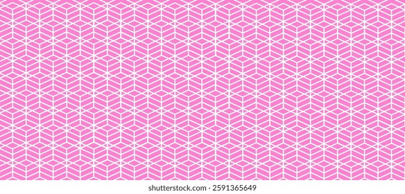 Pink abstract seamless pattern with white tracery decor