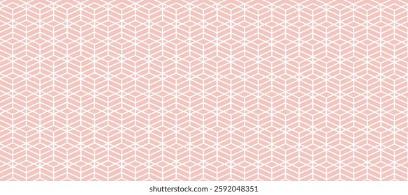 Pink abstract seamless pattern with white tracery decor