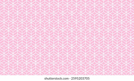 Pink abstract seamless pattern with white tracery decor
