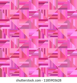 Pink abstract seamless striped square mosaic pattern background - vector floor graphic
