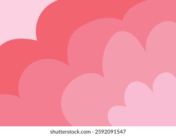 Pink abstract, simple geometric shape web banner. Romantic, spring, pink background, pattern. Blossom banner, poster for advertisement, seasonal promo, sale. Vector illustration