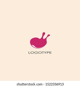 Pink abstract snail logo icon vector design concept business identity