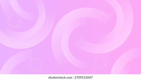Fundo de espiral abstrato rosa com curvas circulares suaves e tons de gradiente suaves.