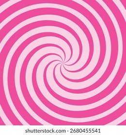Fondo radial de remolino abstracto rosa. Fondo geométrico de Vector con rayas que se arremolinan alrededor del centro de la plaza.