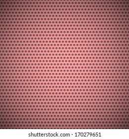 Pink abstract technology background with seamless circle perforated speaker grill texture for web sites, user interfaces (UI), applications (apps) and business presentations. Vector illustration.