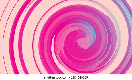 A pink abstract texture, the background of cosmic energetic magical beautiful bright multicolored bubbles bubbles circles lines of spirals and geometric shapes. Vector illustration.
