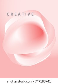 Pink abstract texture of cream. Cosmetic background. Beauty poster. Vector illustration