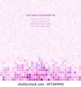 Pink abstract tiled square mosaic background design template