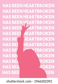 Pink abstract universal typography background template.