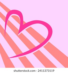 Pink abstract valentines day background with copy space, good for advertising.