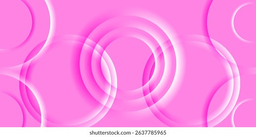 pink abstract vector background with overlapping translucent rings, creating a soft and modern geometric pattern. eps 10