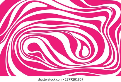 Pink abstract vector with curved lines illustrated background retro style texture decoration