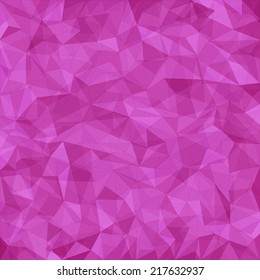 Pink abstract vector mosaic pattern. Vector abstract background