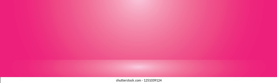 Pink abstract wall and studio room - panoramic background or studio with blank space