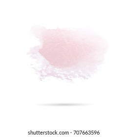 pink abstract watercolor background for logo. Hand drawn stains and splashes. Vector texture handmade