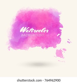 Pink Abstract Watercolor Background Logo Hand Stock Vector (Royalty ...