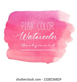 Pink abstract watercolor background. Vector illustration.