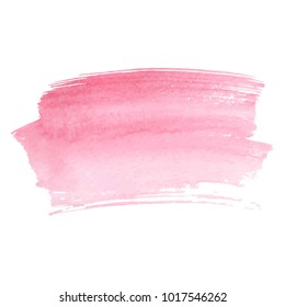 Pink abstract watercolor brush strokes painted background. Texture paper. Vector illustration.
