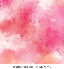 Pink abstract watercolor texture background vector