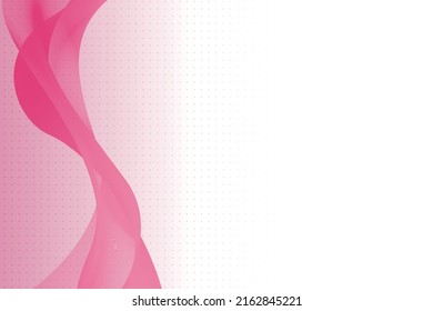 Pink abstract wave lines flowing vertically on a white background with a pink gradient dot pattern, ideal for technology, music, science and the digital world
