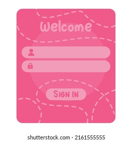 pink access login template icon
