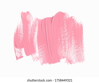 Pink acrylic art abstract paint background. Make-up design vector.