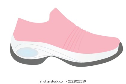 Pink air sneaker. vector illustration