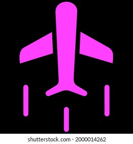 Pink Airport flat simple icon design