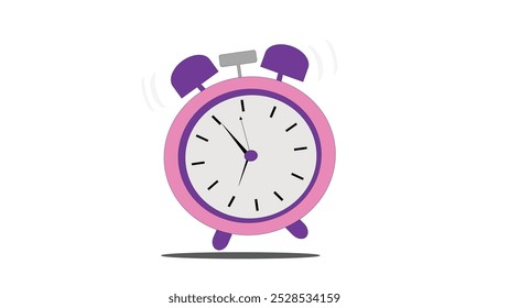 Reloj despertador rosa, timbre, fondo