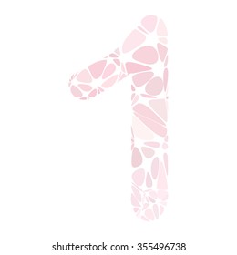 Pink Alphabet Cell Number Style