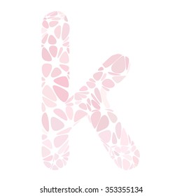 Pink Alphabet Cell Style, Creative Design Templates