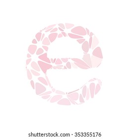 Pink Alphabet Cell Style, Creative Design Templates