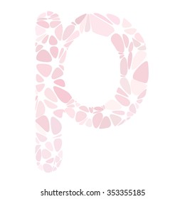 Pink Alphabet Cell Style, Creative Design Templates