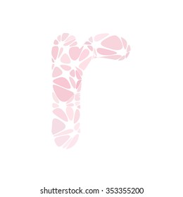 Pink Alphabet Cell Style, Creative Design Templates