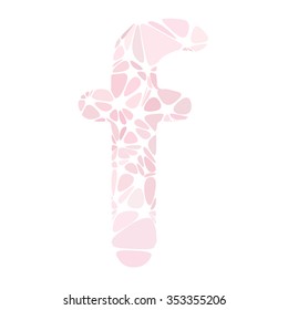 Pink Alphabet Cell Style, Creative Design Templates