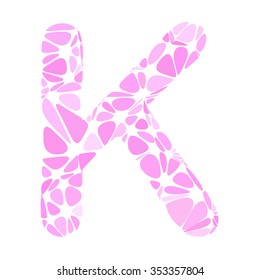 Pink Alphabet Cell Style, Creative Design Templates