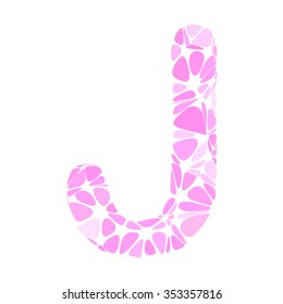 Pink Alphabet Cell Style, Creative Design Templates