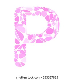 Pink Alphabet Cell Style, Creative Design Templates