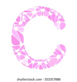 Pink Alphabet Cell Style, Creative Design Templates