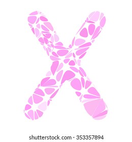 Pink Alphabet Cell Style, Creative Design Templates