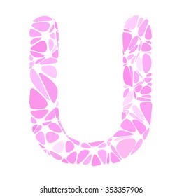 Pink Alphabet Cell Style, Creative Design Templates