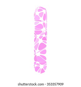 Pink Alphabet Cell Style, Creative Design Templates
